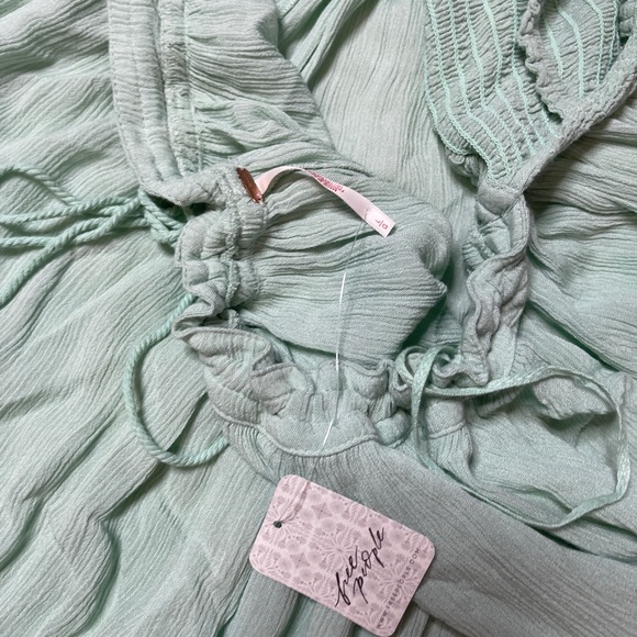 FREE PEOPLE Extratropical Smocked Halter Cutouts Back Maxi Dress Xs M L - Picture 11 of 13